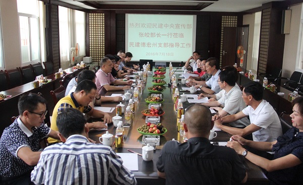 民建中央宣传部张皎部长一行到德宏调研