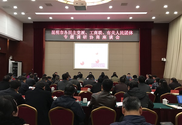 2016年市级各民主党派工商联调研协商座谈会在昆召开